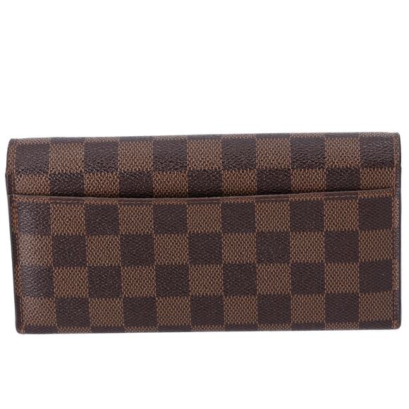 Louis Vuitton Sarah Damier Ebene Long Wallet N63209 Damier Canvas - Picture 2 of 5
